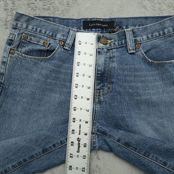 Calvin Klein Jeans Women's Size 8 Blue Mid-Rise Cropped Denim Pants 25" Inseam - Picture 9 of 16